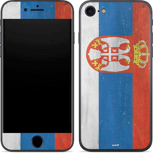 Serbia Flag Distressed iPhone 7 Skin